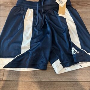 Adidas Dark Blue and White Sports Shorts
